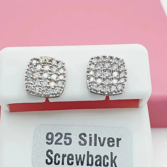 "925 Sterling Silver Cubic Zirconia Earrings, U19254585 - Picture 1 of 12